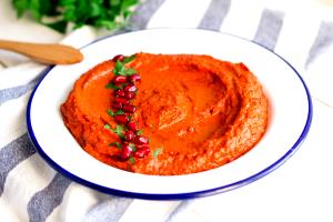 1 Portion Roasted Red Pepper And Walnut Dip (Muhammara)