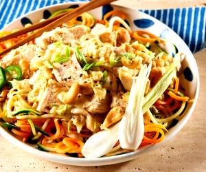 1 Portion Sesame Ginger Chicken With Zoodles
