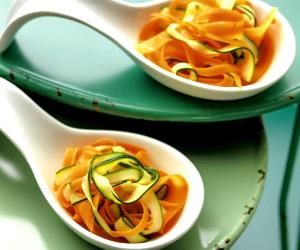 1 Portion Steamed Carrot And Zucchini Tagliatelle