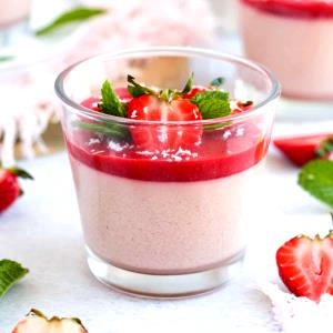 1 Portion Strawberry Panna Cotta