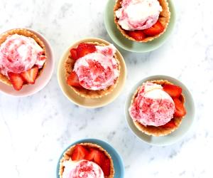 1 Portion Strawberry Swirl Cheesecake Ice Cream