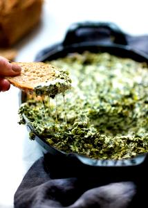 1 portion Triple Dipper - Hot Spinach & Artichoke Dip with Tostada Chips