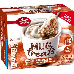 1 pouch + 1 pouch icing (84 g) Mug Treats Cinnamon Roll