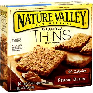 1 pouch (17 g) Granola Thins Crisp Squares - Peanut Butter