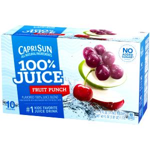 1 pouch (177 ml) 100% Juice - Fruit Punch
