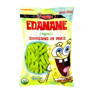 1 pouch (2 oz) SpongeBob SquarePants Frozen Edamame - Organic Soybeans in Pods