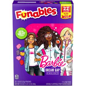 1 pouch (22 g) Barbie Of Swan Lake Fruit Snacks