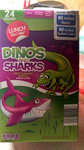 1 pouch (23 g) Sharks Fruit Flavored Snacks