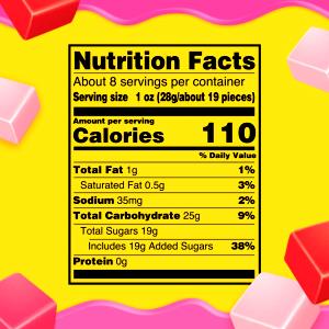 1 pouch (25 g) Real Fruit Minis