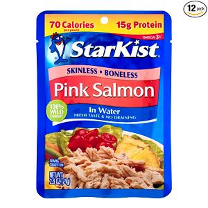 1 pouch (2.5 oz) Pink Salmon Skinless & Boneless