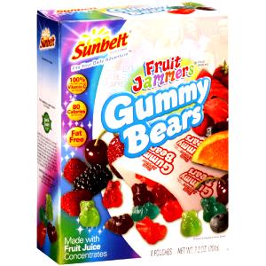 1 pouch (25.5 g) Fruit Jammers Gummy Bears Fruit Snacks