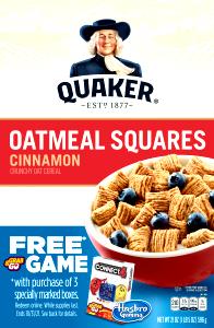 1 pouch (30 g) Oatmeal Squares Cinnamon