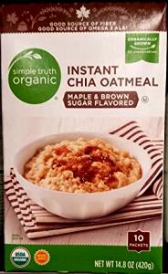 1 pouch (42 g) Instant Chia Oatmeal - Maple & Brown Sugar Flavor