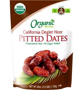 1 pouch (5 pieces) (50 g) Organic Pitted Dates