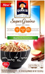1 pouch (57 g) Super Grains Instant Hot Cereal - Apples & Cinnamon