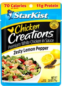 1 pouch (74 g) Chicken Creations Zesty Lemon Pepper