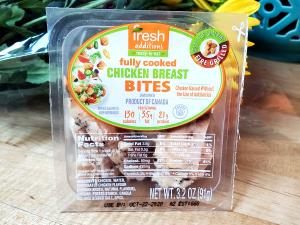 1 pouch (91 g) Fully Cooked Chicken Breast Bites