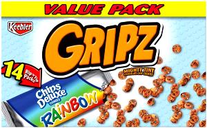 1 Pouch Chips Deluxe Cookie, Gripz, Rainbow