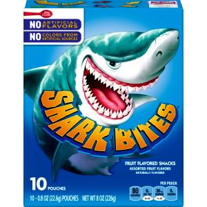 1 Pouch Fruit Flavored Shapes, Shark Bites