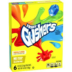 1 Pouch Fruit Gushers, Tropial Flavors