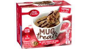 1 pouch mix + 1 pouch topping (99 g) Mug Treats Soft-Baked Chocolate Chip Cookie