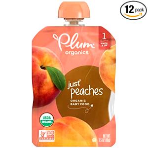 1 pouch Organic Peach and Apple