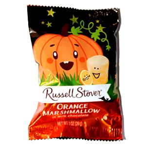 1 pumpkin (28 g) Orange Marshmallow Covered in Milk Chocolate