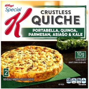 1 quiche (100 g) Special K Crustless Quiche Portabella, Quinoa, Parmesan, Asiago & Kale