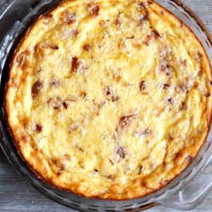 1 Quiche Bacon & Onion Crustless Quiche, Low Carb