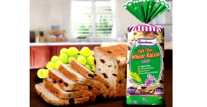 1 Regular Slice Wheat or Cracked Wheat Bread with Raisins