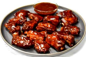 1 riblet with sauce (142 g) BBQ Riblets