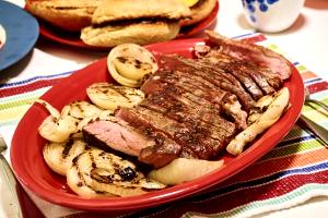 1 Roast Beef Round, Bottom, Roasted, Slf (Cube Steak)
