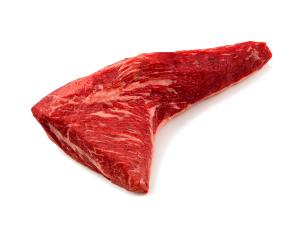 1 Roast (yield From 714 G Raw Meat) Beef Bottom Sirloin (Tri-Tip Roast, Trimmed to 0" Fat, Choice Grade, Cooked, Roasted)