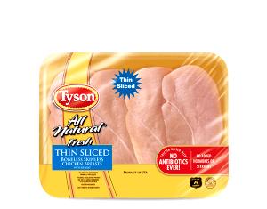 1 roasted slice (56 g) Thin Sliced Boneless Skinless Chicken Breasts