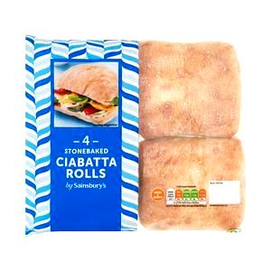 1 roll (102 g) Ciabatta Sandwich Rolls