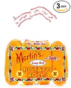 1 roll (46 g) Potato Hot Dog Rolls