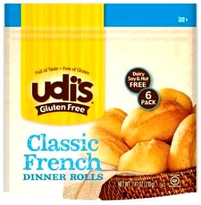 1 Roll Gluten Free Bread, Classic French Dinner Rolls