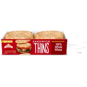 1 Roll Sandwich Rounds, 100% Whole Grain