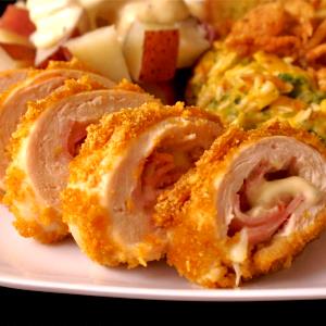 1 Roll (with Ham And Sauce) Veal Cordon Bleu