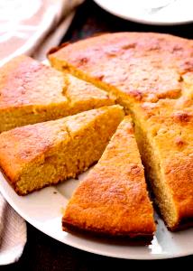 1 Round (9" Pan) Cornbread (Home Recipe)