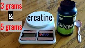 1 rounded teaspoon (5 g) Creatine Monohydrate