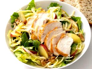 1 salad (10.5 oz) Apple, Chicken & Walnut Harvest Salad with Dressing