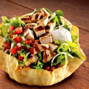 1 salad (13.4 oz) Chicken Tostada Salad (No Dressing, No Shell)