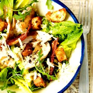 1 salad (251 g) Roasted Chicken Caesar Salad without Dressing & Croutons