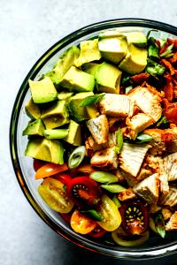 1 salad (388 g) Chicken, Bacon & Cheddar Salad