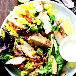1 salad (64 oz) Grilled Chicken Chipotle Salad