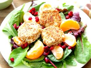 1 salad Almond Crusted Goat Cheese Side Salad
