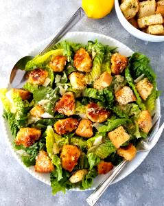 1 Salad Caesar Entree Salad With Warm Crispy Chicken