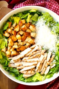 1 salad Chicken Caesar with Dressing