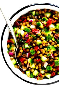 1 salad Lentils & Vegetables with Brown Rice